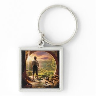 Bilbo Back in Shire Collage Keychain