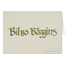 Bilbo Baggins Name Textured Card