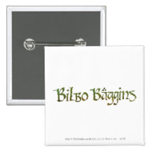 Bilbo Baggins Name Textured Pins