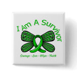 Bile Duct Cancer Butterfly I Am A Survivor Pinback Button