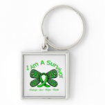 Bile Duct Cancer Butterfly I Am A Survivor Keychain