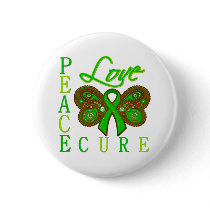 Bile Duct Cancer Butterfly Peace Love Cure Buttons