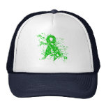 Bile Duct Cancer Floral Swirls Ribbon Trucker Hat