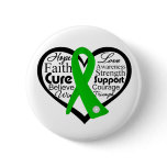 Bile Duct Cancer Heart Ribbon Collage Buttons