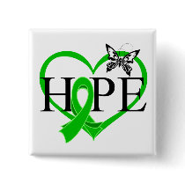 Bile Duct Cancer Hope Butterfly Heart Décor Buttons