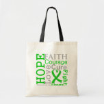 Bile Duct Cancer Hope Faith Motto Tote Bag