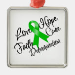 Bile Duct Cancer Love Hope Determination Christmas Ornament