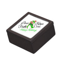 Bile Duct Cancer Love Hope Holidays Premium Trinket Box