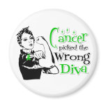 Bile Duct Cancer Picked The Wrong Diva Fridge Magnet