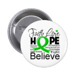 Bile Duct Cancer Typographic Faith Love Hope Buttons