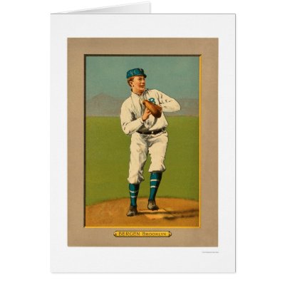Bill Bergen Dodgers Baseball 1911 Greeting Cards by lc_baseball
