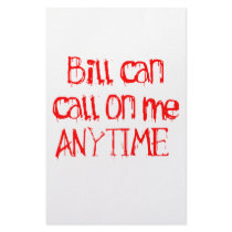 Bill can call on me ANYTIME stationery by Fangtastic Bill can call on me ANYTIME stationery