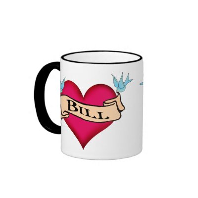 bill tattoo. Bill - Custom Heart Tattoo T-shirts amp;amp; Gifts Mug by customtattoogifts