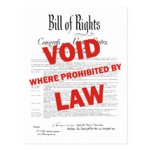 Bill of Rights -VOID Postcards
