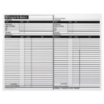 Bill Paying Schedule Sheets - Horizontal Letterhead Template
