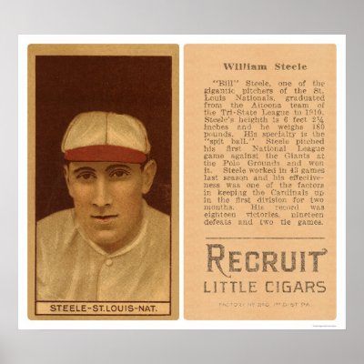 Bill Steele Cardinals Baseball 1912 Posters by lc_baseball