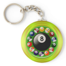BILLARD BALLS KEYCHAINS