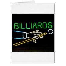 billards greeting card