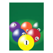 Billiard Background Personalized Invites