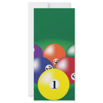 Billiard Background Customized Rack Card
