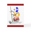 Billiard Ball Snowman Christmas cards