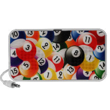 Billiard Balls Collage iPod Speakers