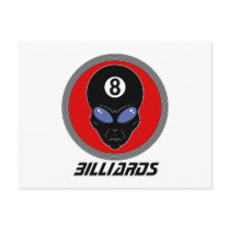 Billiard Head Alien Postcard