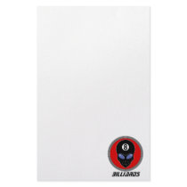 Billiard Head Alien Customized Stationery