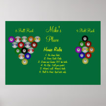 Billiard House Rules Print