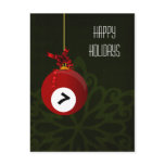 billiard player Christmas Cards postcards