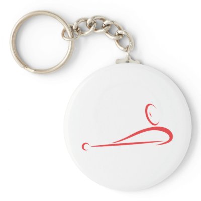 Billiard Player Icon Key Chain by graphicdesigner