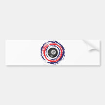 Billiard Red Blue And White Bumper Stickers