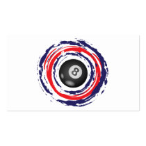 Billiard Red Blue And White Business Cards