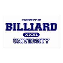 Billiard University Business Card Templates