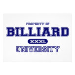 Billiard University Invitations