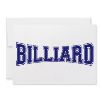 Billiard  University Style Invitation