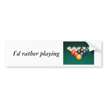 Billiards 003 bumper sticker