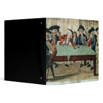 Billiards, 18th century etching by R.Sayer 3 Ring Binder