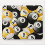 BILLIARDS 8 & 9 BALLS COLLAGE MOUSEPAD