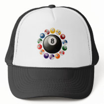 BILLIARDS BALLS TRUCKER HAT