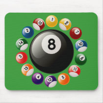 BILLIARDS BALLS mousepads