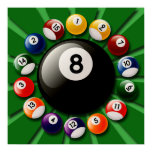 BILLIARDS BALLS POSTER