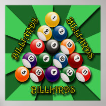 BILLIARDS BALLS POSTER