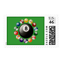BILLIARDS BALLS STAMP