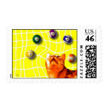 Billiards Cat Stamp