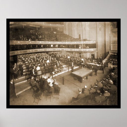 Billiards Chicago IL Photo 1906 Print