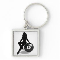 Billiards Hottie Key Chain