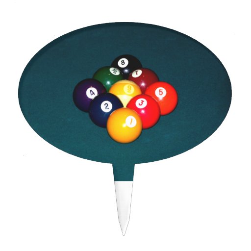 Billiards Nine Ball Cake Topper Zazzle