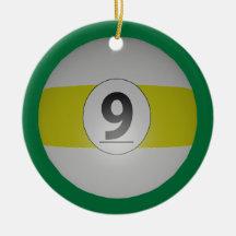 Billiards Nine Ball Ornaments
