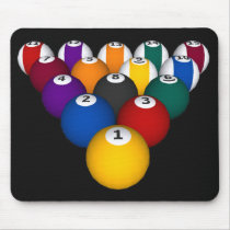 Billiards / Pool Balls - Custom Mousepad